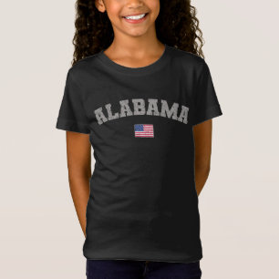 Camiseta Estado do Alabama, EUA, Flag Vintage, foi perturba