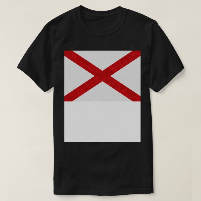 Camiseta Estado do Alabama Flag TShirt (Frente do Design)