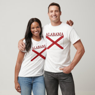 Camiseta Estado do Alabama Flag White - shirt