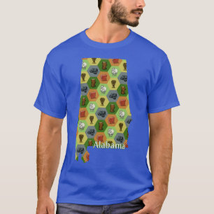 Camiseta Estado do Alabama Map Games Conselho