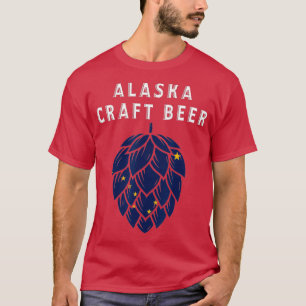 Camiseta Estado do Alasca Bandeira Estados Unidos de Cervej