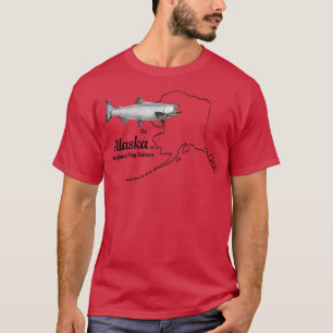 Camiseta Estado do Alasca Fish King Salmon TShirt