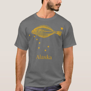 Camiseta Estado do Alasca - Pesca Halibut