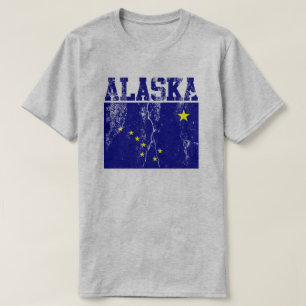 Camiseta Estado do Alasca Sinalizador T-Shirt (Distante)