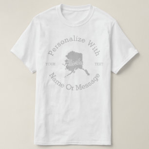 Camiseta Estado Do Alasca - T-shirt PERSONALIZADA