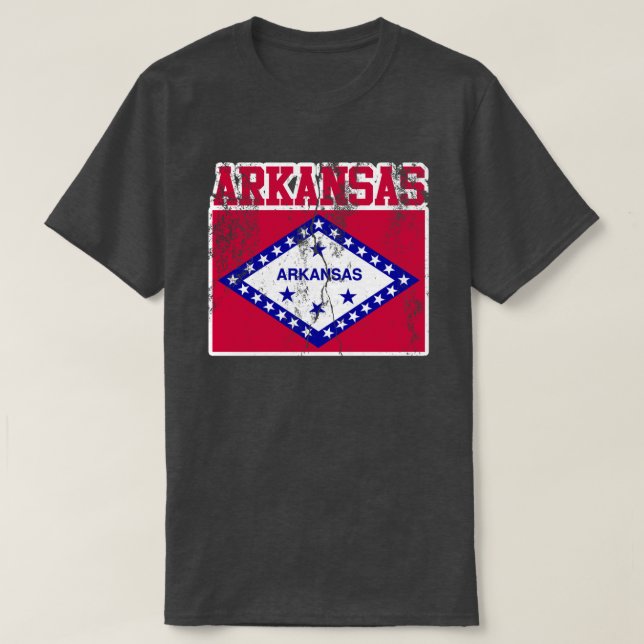 Camiseta Estado do Arkansas Flag T-Shirt (Frente do Design)