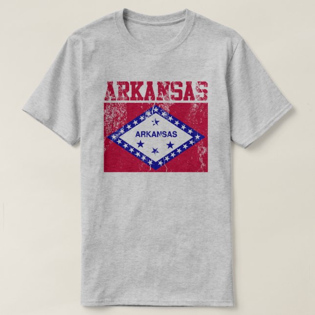 Camiseta Estado do Arkansas Flag T-Shirt (Frente do Design)