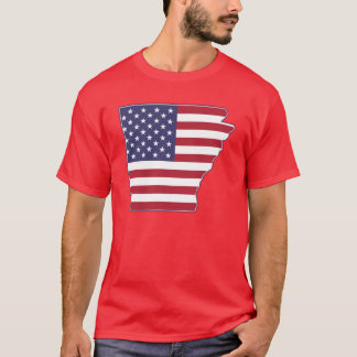 Camiseta Estado do Arkansas USA American Flag Patriotic Ove