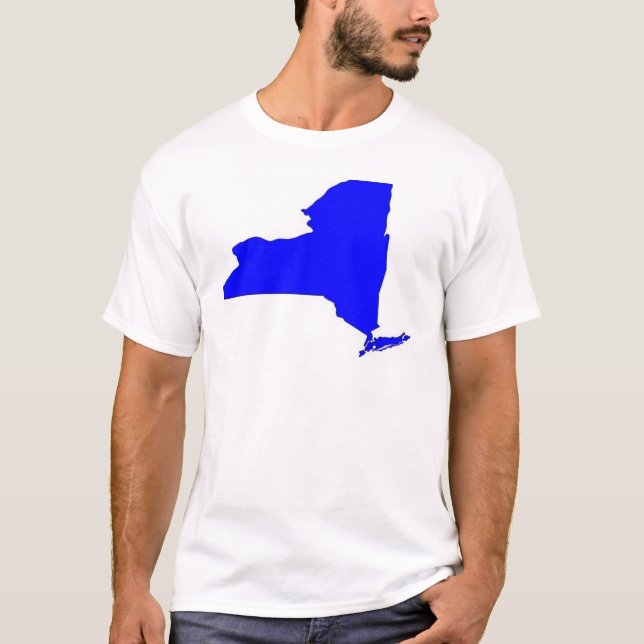 Camiseta Estado do azul de NY (Frente)