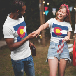 Camiseta Estado do Colorado Flag Unisex