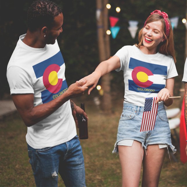 Camiseta Estado do Colorado Flag Unisex (Colorado State Flag Unisex T-Shirt)