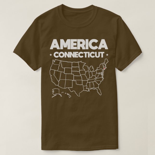Camiseta Estado do Connecticut para oferta dos EUA (Frente do Design)
