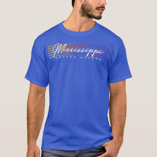 Camiseta Estado do Estilo Retroativo do Mississippi