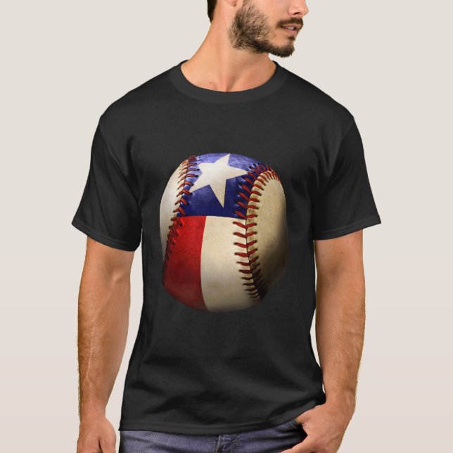 Camiseta Estado do Excelente do Jogo de Beisebol do Texas F (Frente)