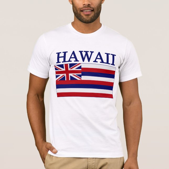 Camiseta Estado do Havaí Flag Bella Canvas T-shirt (Frente)