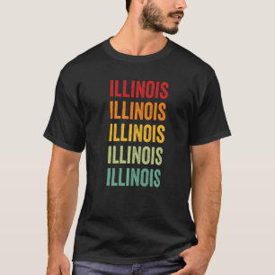 Camiseta Estado do Illinois Rainbow
