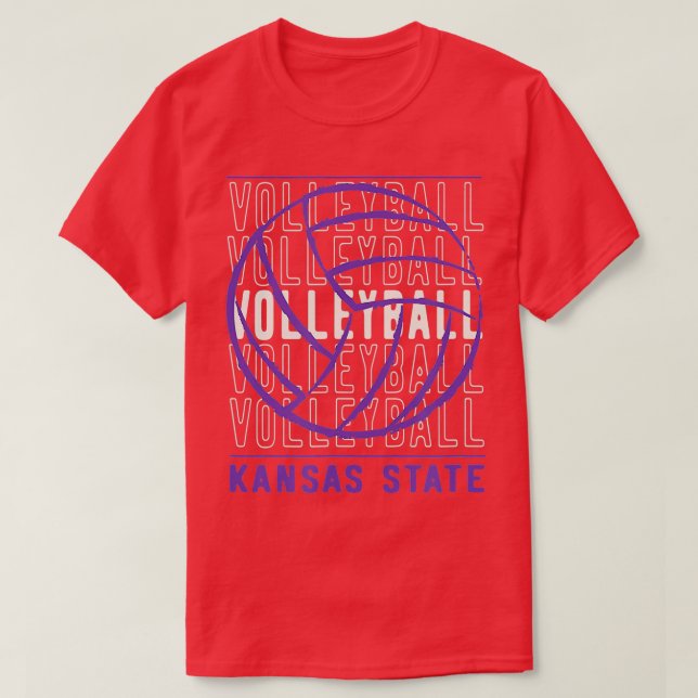 Camiseta Estado do Kansas de Voleibol (Frente do Design)