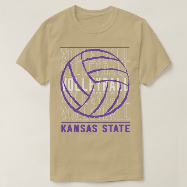 Camiseta Estado do Kansas de Voleibol (Frente do Design)