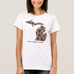Camiseta Estado do Lago excelente - sem sal. Sem tubarões. 