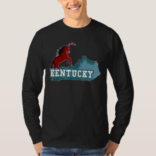 Camiseta Estado do Mapa do Cavalo do Kentucky