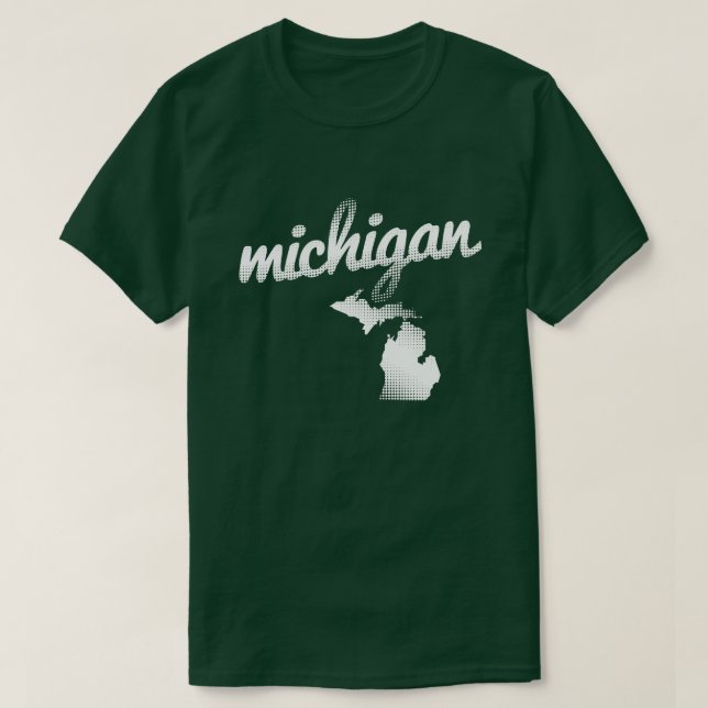 Camiseta Estado do Michigan no branco (Frente do Design)