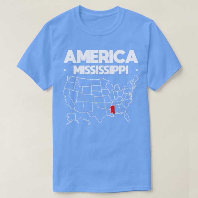 Camiseta Estado do Mississipi (Frente do Design)
