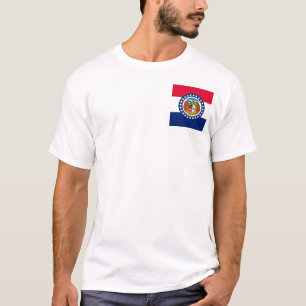 Camiseta Estado do Missouri Flag Design