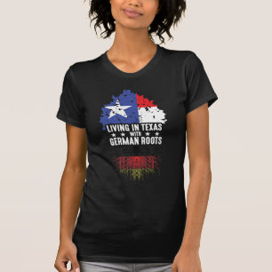 Camiseta Estado do Texas Ancestralidade Alemanha Bandeira