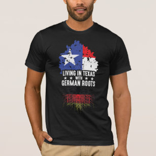 Camiseta Estado do Texas Ancestralidade Alemanha Bandeira Á