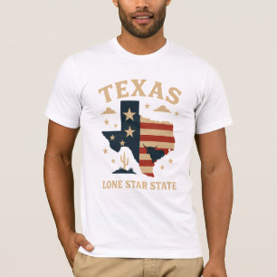 Camiseta Estado do Texas Lone Star - Símbolo de Força e Ide