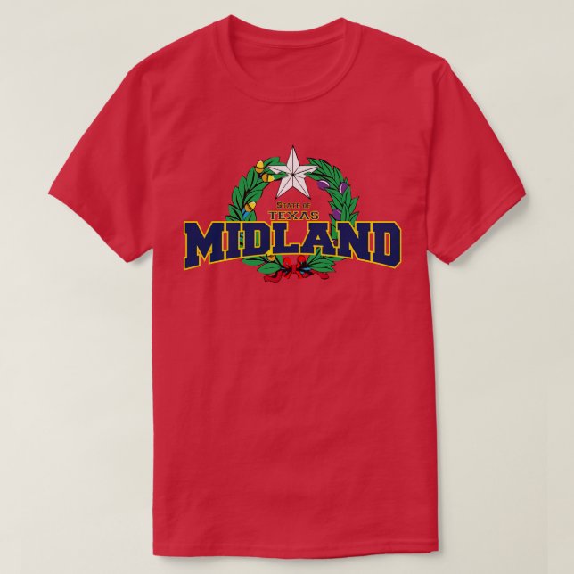 Camiseta Estado do Texas MidlandUSA (Frente do Design)
