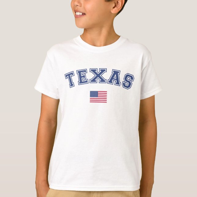 Camiseta Estado do Texas USA Flag (Frente)
