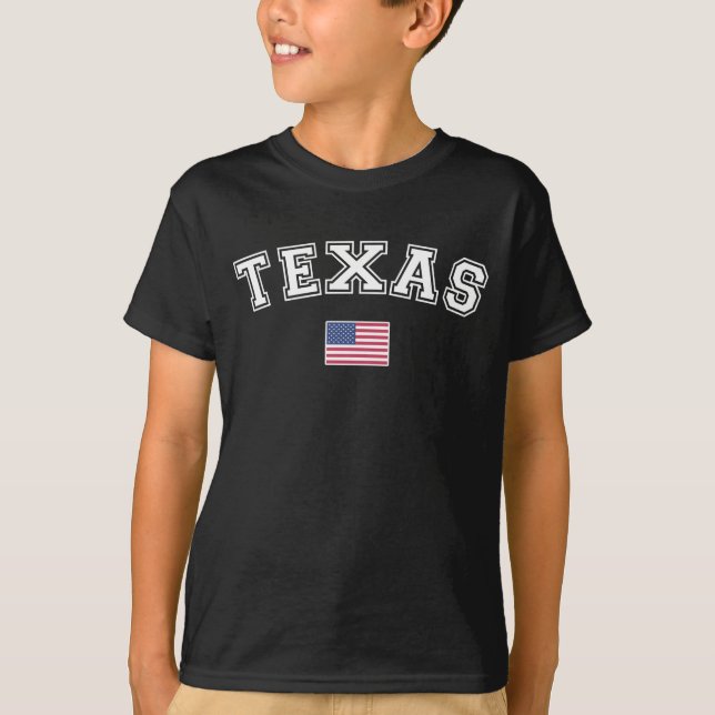 Camiseta Estado do Texas USA Flag (Frente)