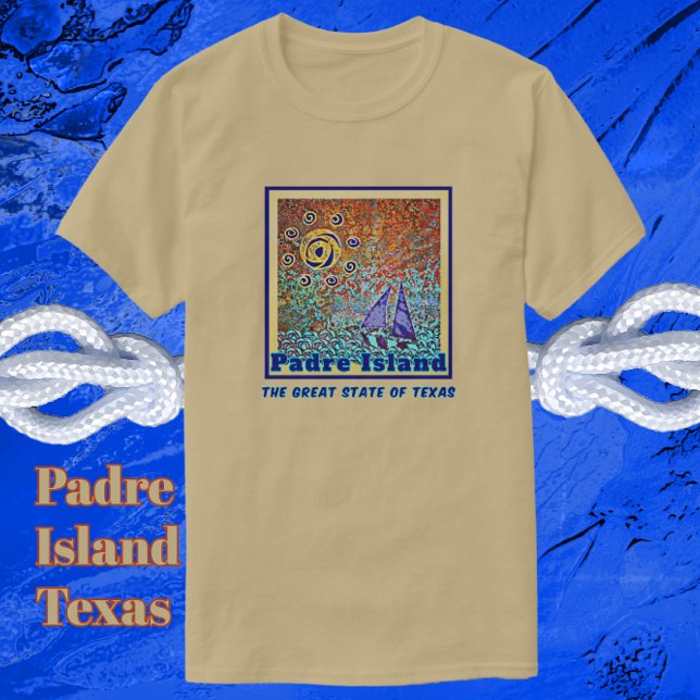 Camiseta Estado Excelente da Ilha de padre do Texas Sun e S (Great Souvenir Gift)