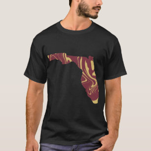 Camiseta Estado Flórida Garnet e Dourada