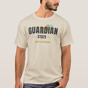 Camiseta ESTADO GUARDIÃO – Tipografia Geométrica de Cão Lea