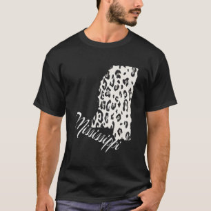 Camiseta Estado inicial do Leopardo de Neve no Mississippi