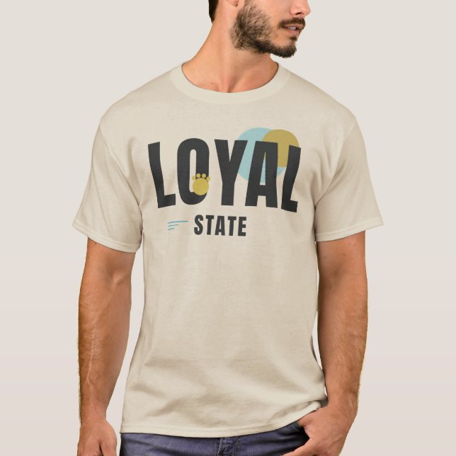 Camiseta ESTADO LEAL – Design de Tipografia Geométrica para (Frente)