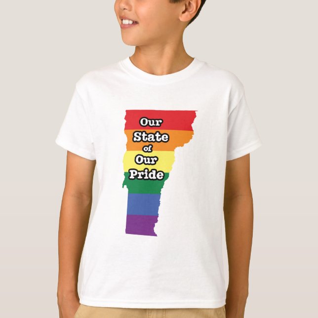 Camiseta Estado Orgulho gay| Vermont (Frente)