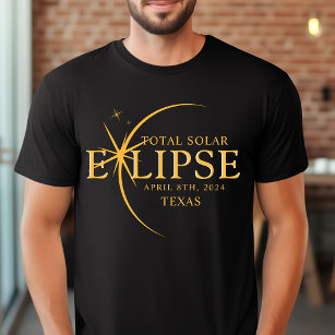 Camiseta Estado Personalizado Moderno 2024 Eclipse Solar To