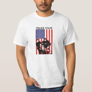 Camiseta Estado policial afligido da bandeira americana