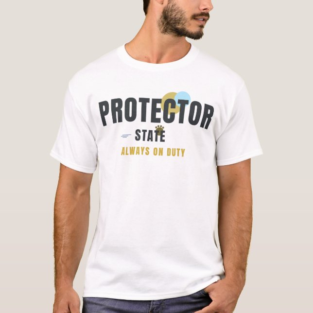 Camiseta ESTADO PROtetor – Tipografia Geométrica Amante de  (Frente)