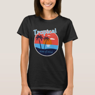 Camiseta Estado tropical da vida na praia
