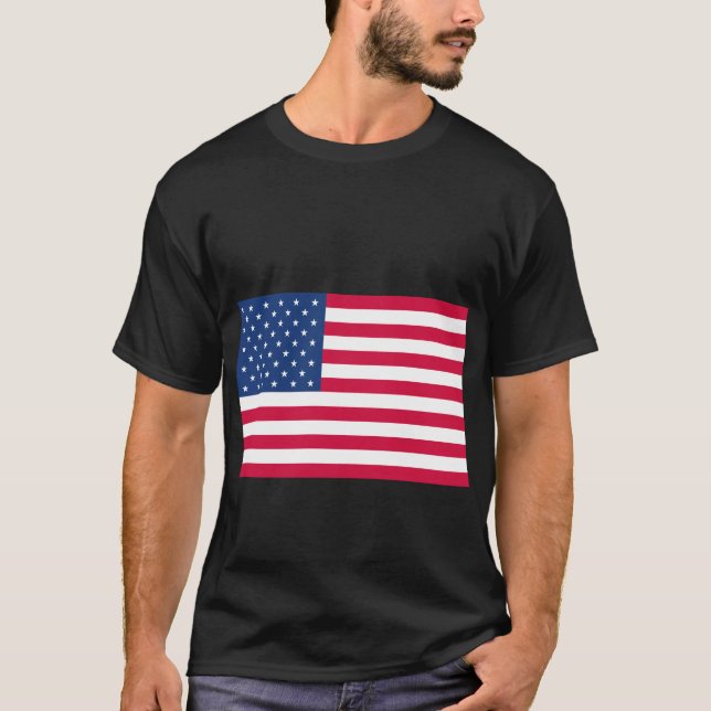 Camiseta Estado Unidos da América Bandeira dos EUA (Frente)