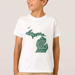 Camiseta Estado Verde das Cidades de Michigan