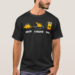 Camiseta Estados De Uma Ciência Sólida Líquida De Gás Dinos