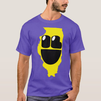 Camiseta Estados do Illinois com a face sorridente de Happy