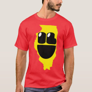 Camiseta Estados do Illinois com a face sorridente de Happy