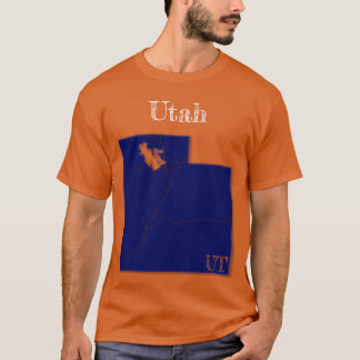 Camiseta Estados do Utah [Design Azul Marinho]