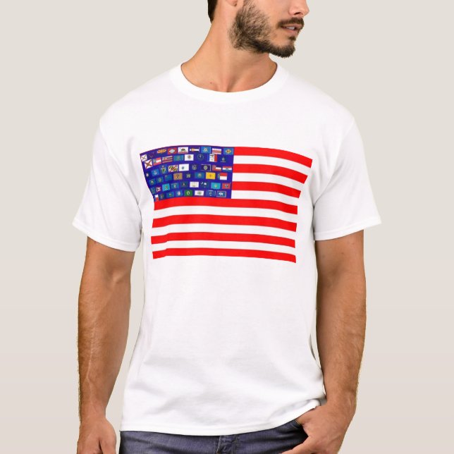 CAMISETA ESTADOS DOS EUA PARA O TSHIRT DAS ESTRELAS (Frente)
